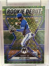 2022 Panini Mosaic #RD-8 Otto Lopez Rookie Debut Green Mosaic card