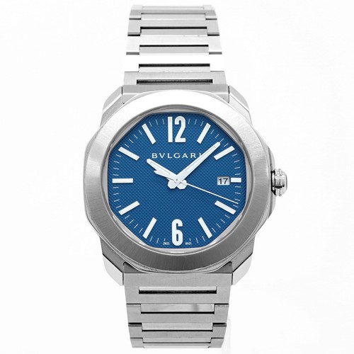 Bulgari Watch Octo Roma OC41S Blue Dial - Inventory 8858 Stain...