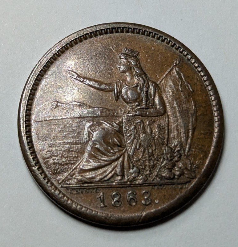 1863 Christoph Karl NY Civil War Token XF and AU