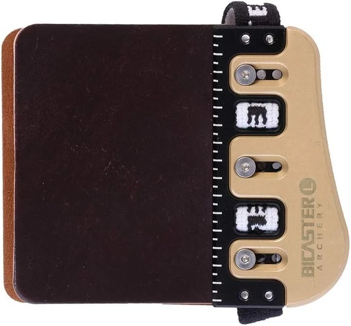 Cordovan Leather Finger Tabs + Brass Guards - RH - Image 3 of 4