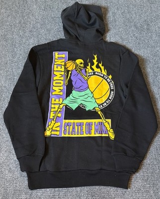 Chemistry Black Hoodie Small NWT Skeleton Basketball  Born to Be Free  Graphic