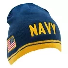Officially Licensed U.S. Navy Beanie Hat in Navy Blue
