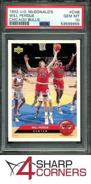 1992 Upper Deck McDONALD'S CHICAGO BULLS #CH8 WILL PERDUE POP 1 PSA 10