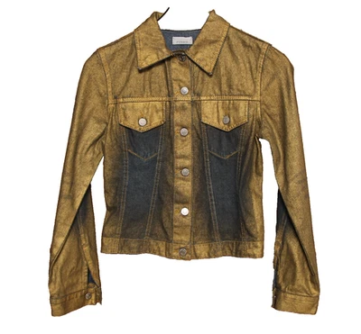 Jeansjacke PINKO S Neu (SG1150) Denim und Oro Vintage Dead Stock - Bild 1 von 4