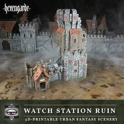 #ad #ad Hexengarde Watch Station Ruin Building for Damp;D RPG Mordheim Frostgrave $67.99