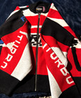 Copper Rivet Men's Racing red Zip-Up Knit Sweater jacket bomber size XL — photo 2