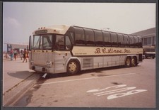B C Bus Lines Executive Prevost Coach 26 bus snapshot Hampton Beach NH 1983
