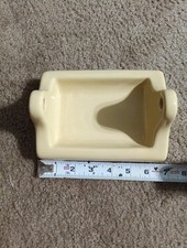 Vintage Saffron Yellow Ceramic Tile TP Toilet Paper Holder No Paper Holder