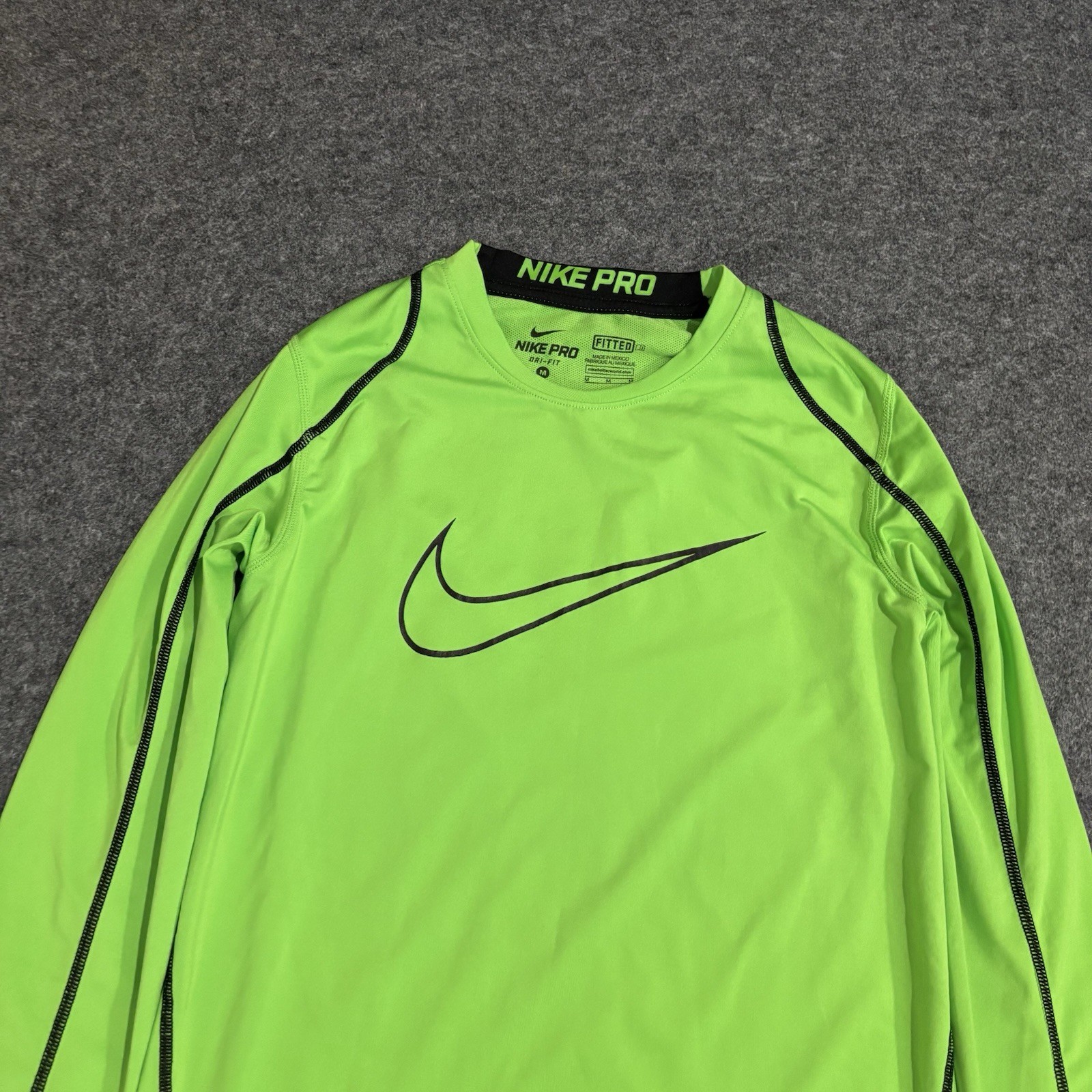 Nike Pro Dri-FIT Fitted Shirt Youth Medium Long Sleeve Compression Athletic