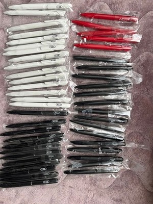 Audi Novelty Ballpoint Pen Black And White Red 48 Pieces