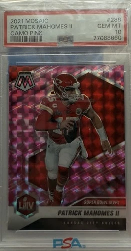 2021 Panini Mosaic PATRICK MAHOMES Camo Pink Prizm #1 PSA 10 GEM MINT Chiefs