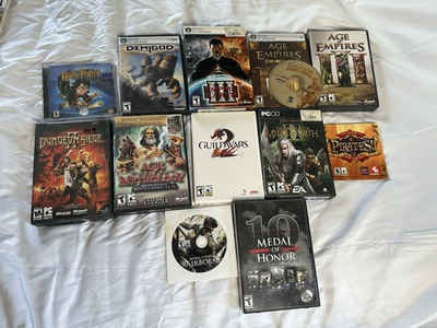 Vintage PC Game Lot Guild Wars 2 Age of Mythology Age of Empires & More Retro