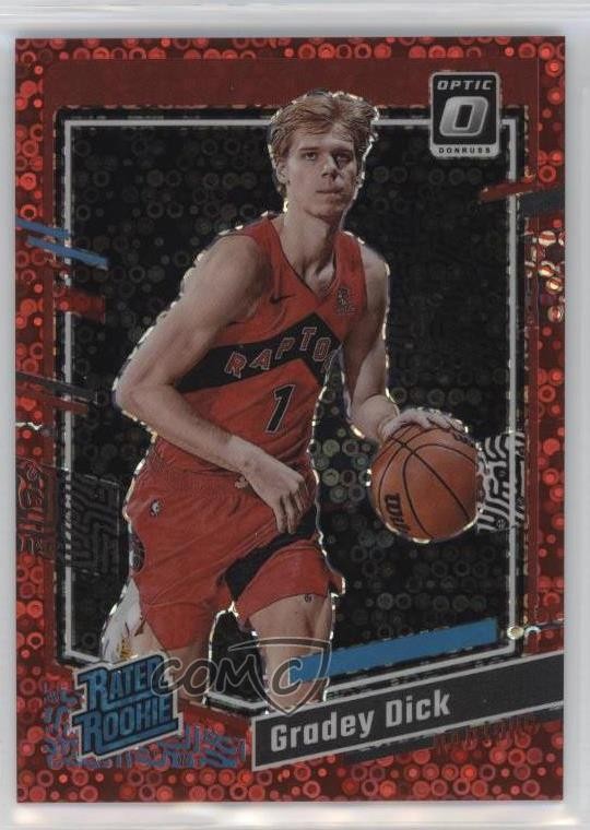 2023 Donruss Optic Rated Fast Break Red Prizm 40/75 Gradey Dick Rookie RC 1cw4