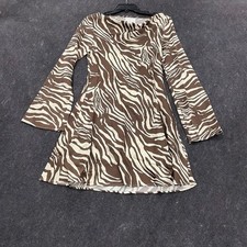 REFORMATION Pike Satin Mini Dress Women's Size S Black/White Pattern