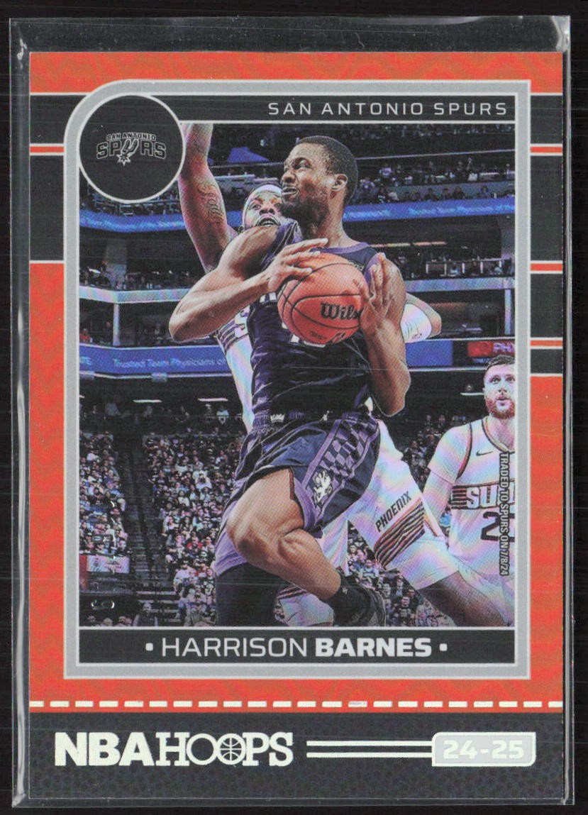 2024-25 Hoops #48 Harrison Barnes Orange #/149 San Antonio Spurs (Q)