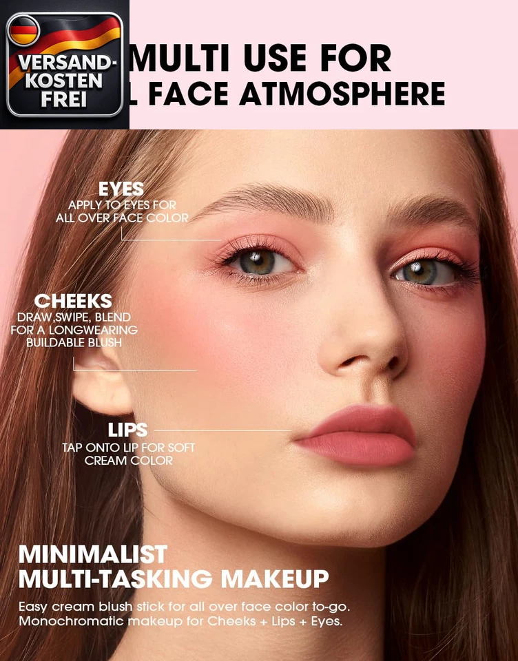 Kontur Highlighter Rouge Set langanhaltend natürlich leicht aufbaubar Konturieru - Bild 4 von 4