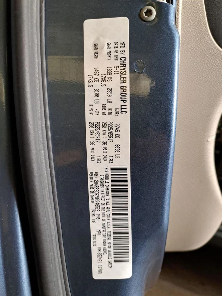 Eje lateral izquierdo del conductor/Cv eje C/V 2011 Town & Country Van Sku#4208517 Foto 2 de 4