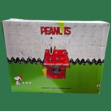 Gemmy Peanuts Snoopy And Woodstock Lighted Tinsel Yard Decoration - Christmas