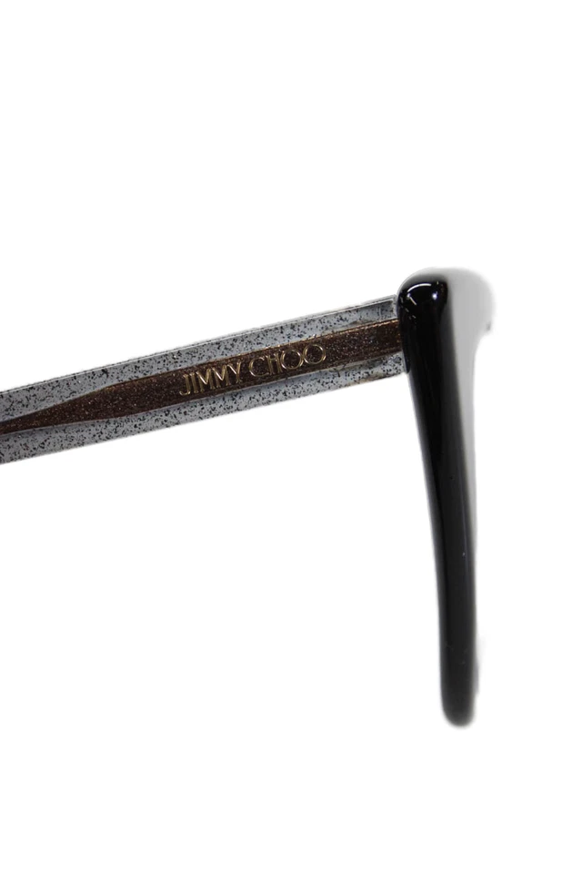 Jimmy Choo Womens Cat Eye Frame Ombre Lens Detail Sunglasses Solid Black - Image 4 of 4
