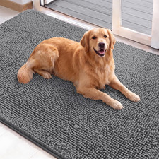 Dog Door Mat Absorbent Dirt Trapper Non Slip Quick Dry Washable