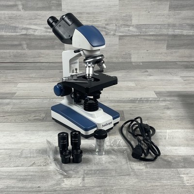 Amscope B120C 40X-2500X Binocular Compound LED Microscope +  3D Mechanical Stage