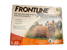 Frontline Plus 5-22 lbs Flea Tick Treatment for Small Size Dogs 3 Doses