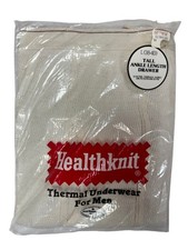 Vintage Healthknit Thermal Underwear Men's L 38-40 Tall Ankle Length Drawer