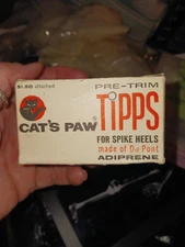 Vintage Cat's Paw Pre Trim Tipps For Spike Heels Dupont Adiprene Replacement Tip