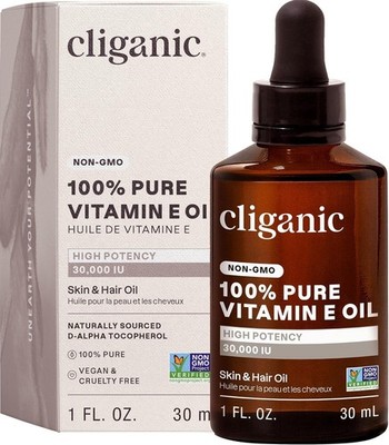 Sustainably Sourced Vitamin E Oil - 30,000 IU for All Skin Types & Hair 1 Fl Oz