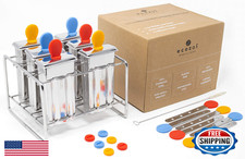 Ecozoi Stainless Steel Popsicle Molds Set - 6 Reusable Metal Paleta Makers