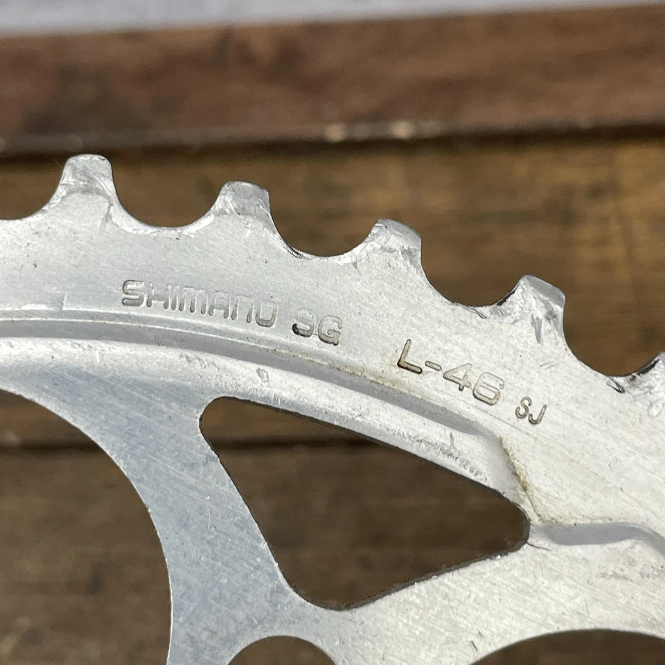 Shimano SG HyperDrive Chainring 46T 110 BCD 5-Bolt Silver Road Bike Outer Ring - Image 4 of 4