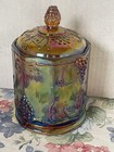Indiana Glass Marigold Purple Carnival Harvest Grape Canister — photo 2