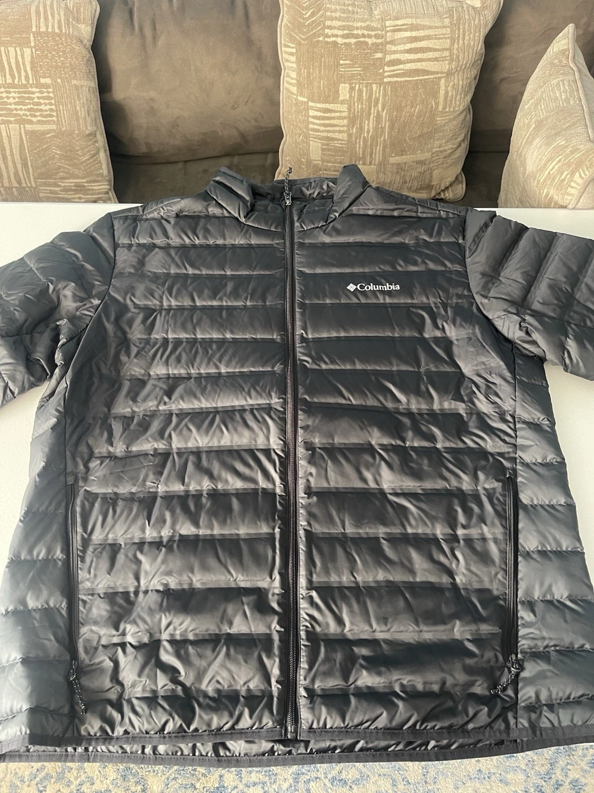 Used Columbia Black Lite Puffer Jacket w/ Omni Heat XXL