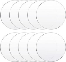 10 Pack 6 Inch Clear Acrylic Discs Round Plexiglass Sheets for Crafts Coasters