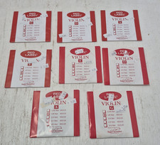 Lot of Vtg NOS Unused Red Label Violin Strings Replacement 1/8 1/4 Size D E A G
