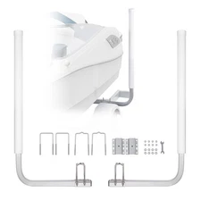 2PCS Boat Trailer Guide On 60'' Galvanized Post Kit with PVC Poles Covers