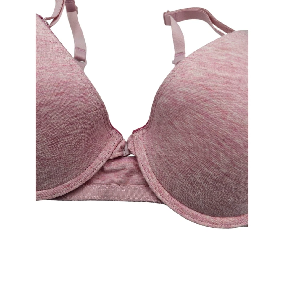 Sujetador Camiseta Fruit of the Loom Mujer Talla 36C Cierre Frontal Algodón Rosa Claro Foto 2 de 4