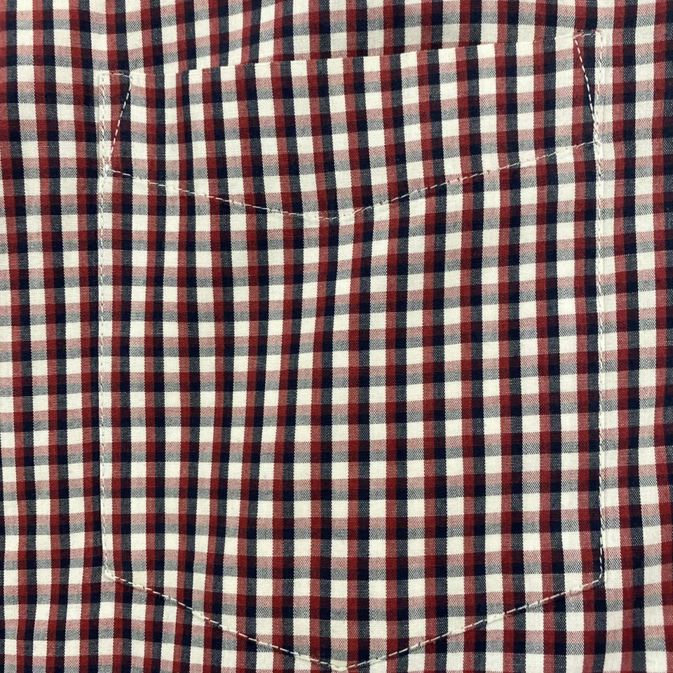 Croft & Barrow Mens XXL Red White Blue Long Sleeve Button Up Shirt - Image 4 of 4