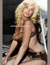 JAYNE MANSFIELD #200 BEAUTIFULLY COLORIZED PHOTO 11 X 8.5 SHIPS FREE