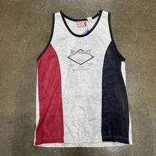 Vintage AOK Performance Size Small Color Block Cotton Ringer Tank Top
