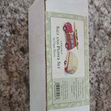 Cape Shore Hand Painted Ceramic Santa Cruz Ca Truck Camper Salt Pepper Set