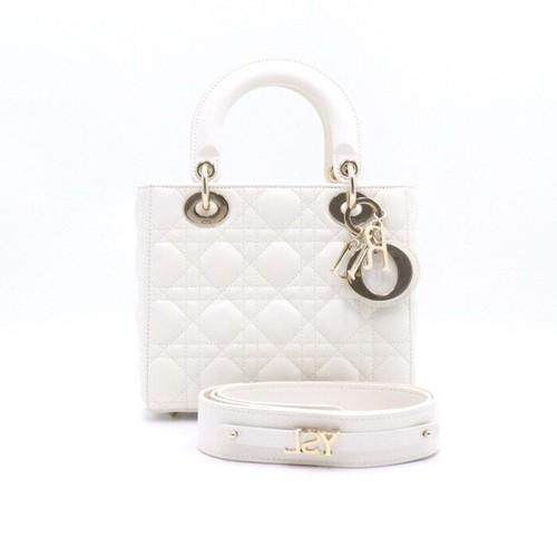 Dior Lady My ABC White Lamb Small Tote Bag with Gold Accents M0538OCAL 152893768
