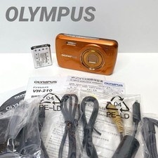 OLYMPUS VH-210 Orange Compact Digital Camera Excellent Condition Accessories