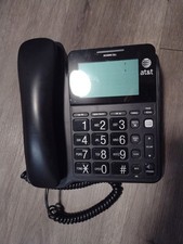 AT T CL2940 Corded Phone w/ Speakerphone Extra-Large Tilt Display/Buttons Black