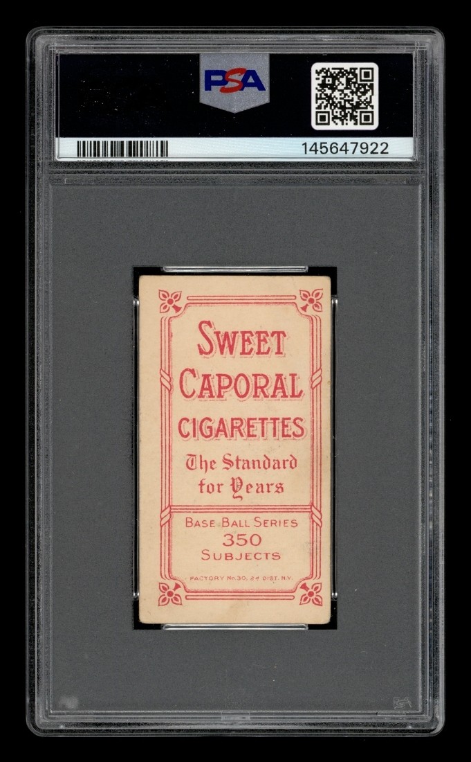 1909-11 T206 Set-Break Orval Overall Hand Face Level Sweet Caporal PSA 2.5 GOOD+ view 2