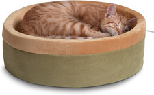 Thermo-Kitty Bed Heated Cat Beds for Large Indoor Cats  Dogs, Calming Warming P