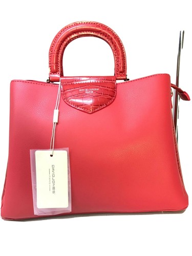 Borsa bauletto donna DAVID JONES in eco pelle con manici e tracolla  regolabile | eBay