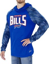 Zubaz NFL Men's Buffalo Bills Lightweight Hood W/ Tonal Viper Print Sleeve