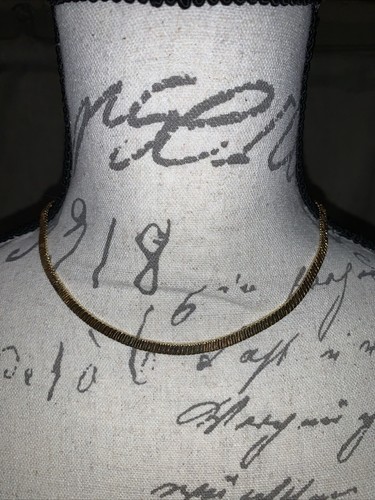 VTG Monet Gold Tone Flat Snake Chain Necklace Adjustable Length Size 15'' To 18” - Picture 5 of 16