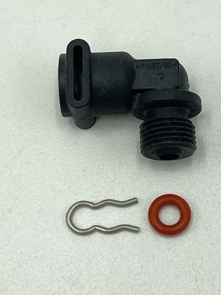 RACCORDO USCITA 90º POMPA ULKA UNIVERSALE CON OR E FERMAGLIO